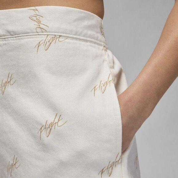 Nike Air Jordan MVP Flight Denim Jean Shorts White Beige Women's Large L AOP New - Picture 12 of 14